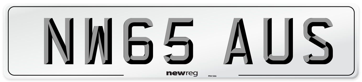 NW65 AUS Number Plate from New Reg